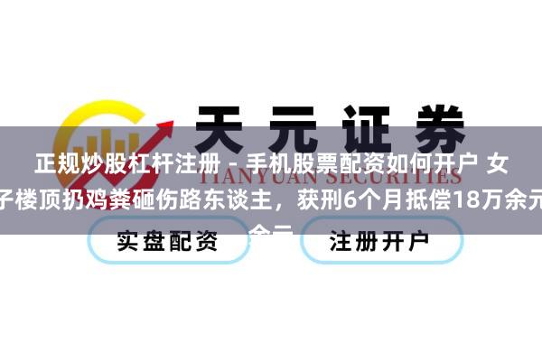 正规炒股杠杆注册 - 手机股票配资如何开户 女子楼顶扔鸡粪砸伤路东谈主，获刑6个月抵偿18万余元