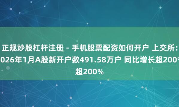 正规炒股杠杆注册 - 手机股票配资如何开户 上交所：2026年1月A股新开户数491.58万户 同比增长超200%
