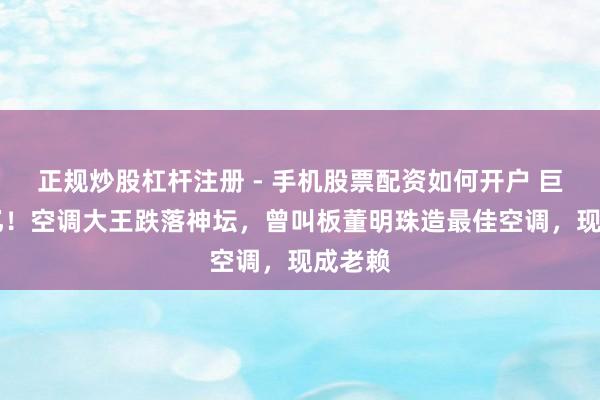 正规炒股杠杆注册 - 手机股票配资如何开户 巨亏14亿！空调大王跌落神坛，曾叫板董明珠造最佳空调，现成老赖