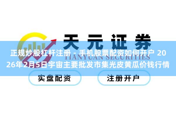 正规炒股杠杆注册 - 手机股票配资如何开户 2026年2月5日宇宙主要批发市集光皮黄瓜价钱行情