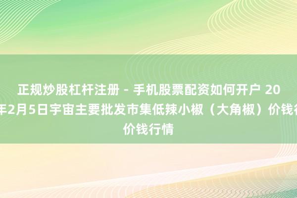 正规炒股杠杆注册 - 手机股票配资如何开户 2026年2月5日宇宙主要批发市集低辣小椒（大角椒）价钱行情